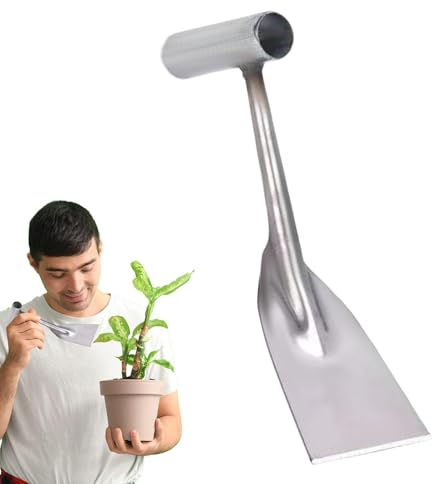 Trädgårdsspade i rostfritt stål | Ergonomisk handspade för trädgård, tjockare planteringstillbehör, rostfri grävspade för att lossa jord