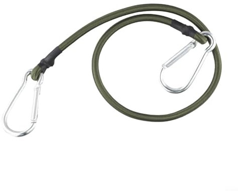GLOBALHUT Multi Purpose Elastic Tie Rope with Double Hooks Perfect for Camping, Hiking, and Outdoor Activities with Strong Rebound Capacity (60cm)