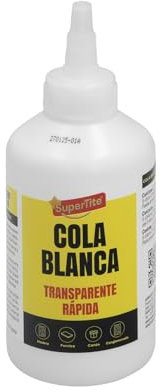 SUPERTITE Colle blanche transparente bouteille 250 g.