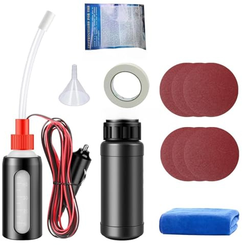 Kit De Restauration Phare, Liquide De Revêtement Inclus, 100ml, 25cm, Kit Complet avec Papiers Abrasifs (180 à 2000), Atomiseur et Accessoires, pour Voitures, Motos et Camions