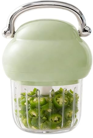 Qumiuu Picadora eléctrica, 350 ml, picador de alta velocidad, recargable, mini robot de cocina, para ajo, chile y, así como para el hogar, apartamento, restaurante y