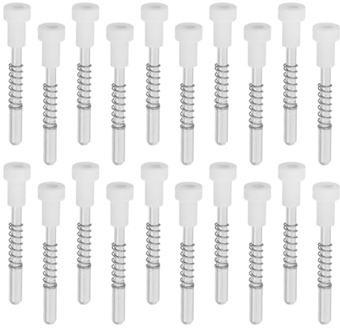 Hemobllo Pestillos de Émbolo de Resorte de Metal para Mosquitera, 20 Piezas, Kit de Reparación Resistente para Ventanas, Herrajes de Pestillo Seguros y Duraderos, Repuestos para Ventanas