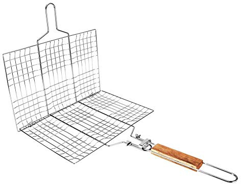 Bärbar grillkorg BBQ-grillverktyg för fiskgrönsakbiffkött utomhus campingverktyg