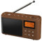 Radio DAB/DAB+ e FM, Radio Portatili Alimentata a Corrente e Batteria Ricaricabile, Radiolina Portatile con caricatore USB per un'autonomia di 15 ore (Effetto legno)