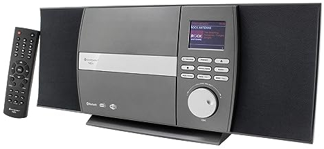 Soundmaster Highline ICD1010AN - Sistema estéreo con Reproductor de CD, Radio por Internet, WiFi, Dab+, Bluetooth, Control de aplicación, Soporte de Pared