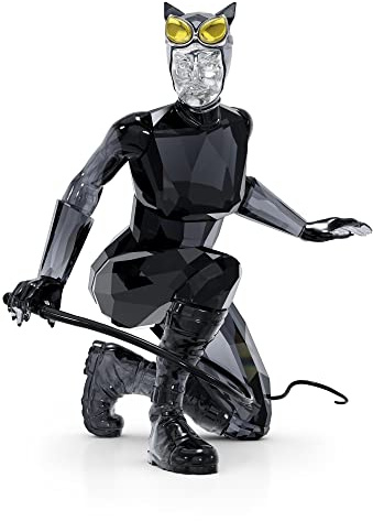 Swarovski DC Batman Catwoman Ornament, Black, Clear and Yellow Crystal, from the DC Comics Collection