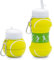 ELYFLAIR® Trinkflasche Kinder - BPA frei - spülmaschinenfeste Sportflasche - für Schule, Freizeit und Sport - inkl. Karabinerhaken - faltbar - Flasche Tennisball