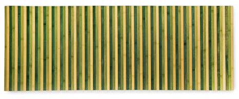 CosìCasa Bambusmatte – Vielseitiger Bambusteppich aus Bamboo als Badezimmer Matte, Badematte Holz oder Bad Läufer – die stilvolle Badematte Bambus als Bambus Deko (Grün - 50X200)