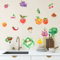 Sunnywall Tier Safari Wandsticker Wandtattoo Wandbild Baby Aufkleber Kinderzimmer Baby Wandaufkleber Spielzimmer Küche (Sweet Fruits Set 1)