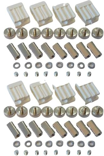 Lichtidee 8 x Led Lampenfassung Lampenhalter weiß für Stabspot für GX5,3 12 Volt Led oder Halogen Seilspots Seilsystem