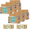 ECOBOOM JOY Biowindel aus Bambus, 70 % biologisch abbaubar, hypoallergen (Größe 1/XS, < 4,5 kg, Schachtel mit 6 Beuteln, 204 Windeln)