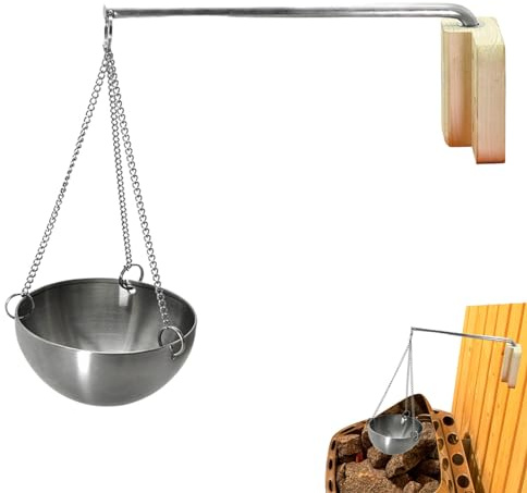 Ciotola aromatica per sauna, ciotola per olio essenziale in acciaio inossidabile, tazza per olio sauna, supporto per olio per aromaterapia, porta olio essenziale per sauna, accessori per sauna
