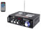 600W Amplificador Audio Amplificador HiFi Bluetooth 5.0, radio FM portátil, LCD 2ch, cada casa o auto 12 V / 220 V