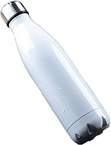 Thermo Coffee Travel Mug, Stainless Steel Vacuum Flask Insulated Water Bottle Thermal Sports Chilly Cola Travel Mug Thermo Gifts Sports Travel Water Bottles(White,500ML)