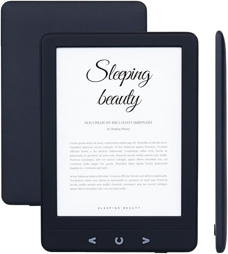 Silvergear® Ebook Reader con Retroiluminación | Pantalla Táctil E-Ink de 6 Pulgadas | 4 GB de Memoria para 3000+ E-Books | Pocketbook | Antirreflejos y Ligero | Negro