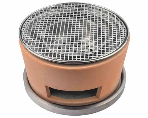 Stufa Portatile per Barbecue in Ceramica, Stufa a Carbone di Argilla, Stufa a Carbone per Esterni, Accessori Completi per Barbecue, per Cucinare all'aperto e Picnic.