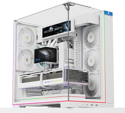 Thermalright TR A70 Vision - Carcasa para Videojuegos ATX, 8 Ranuras para Ventiladores de CPU, Cierre rápido para Montaje Vertical de Tarjetas gráficas con protección anticaída, Incluye Pantalla LCD