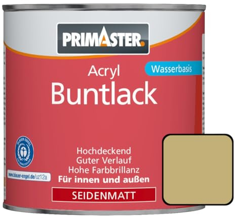 Primaster Acryl Buntlack beige seidenmatt, Acryllack Acrylfarbe