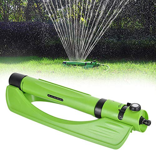 Rectangular Line Lawn Sprinkler, Garden Oscillating Sprinkler Automatic Water Sprinkler System for Watering Plants Or Summer Outdoor Play, Hydraulic Drive, Green