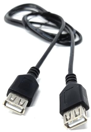 DRUT 1.6m USB 2.0 Female to Female Cable, Socket to Socket Extension 24AWG High Speed Lead, Gender Changer 5.5ft
