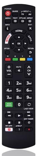 Panasonic TV Remote Control Replacement Universal Remote for Panasonic Plasma Viera Smart LCD LED 3D HD TV Remote Control with 2 Shortcut Buttons, No Setup Required