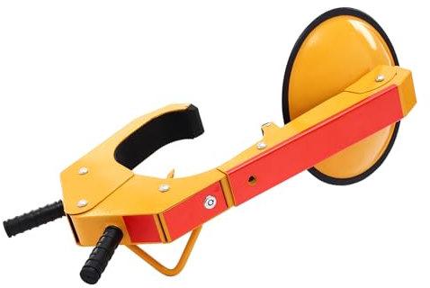 HarBin-Star Sabot de roue, antivol de pneu, jaune, griffe de voiture, remorque, universel, sabot de stationnement, antivol pour voitures, remorques, camions, SUV, camping-cars, etc.