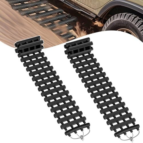 XINZI 2 Stück Schwerlast Gummi Anfahrhilfe Fahrhilfe Set für Wohnmobil LKW SUV - Traktionshilfen für Schnee EIS und Schlamm - Sandbleche Wohnmobil mit Tragetasche Maße: 100 x 21 x 2 cm