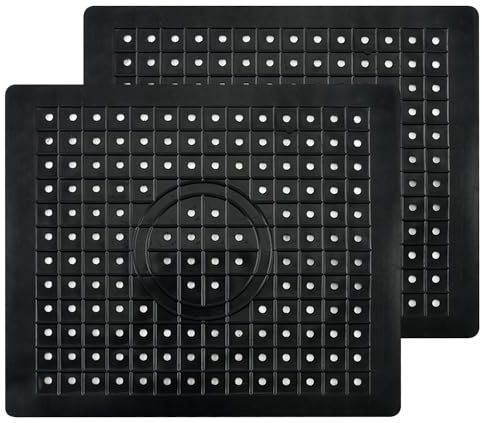 NUWIQ Tappetino Lavandino Cucina Silicone, 2 Pezzi, Nero, PVC, Inserto per Lavello, Drenante, per Stoviglie