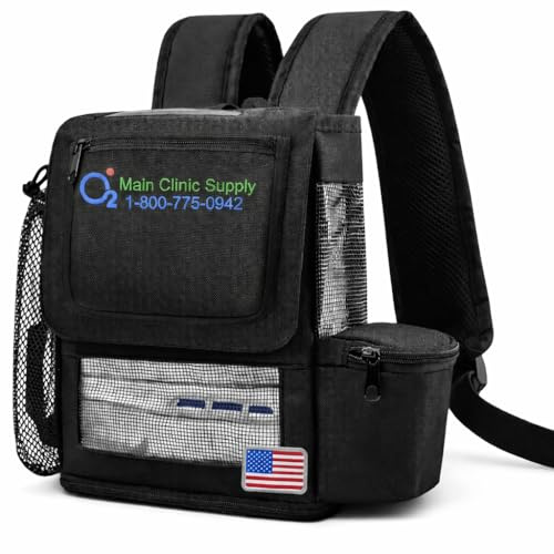 Main Clinic Supply Exclusive O2TOTES Backpack for Portable Oxygen Concentrator | Compatible with Inogen G5 and Rove 6 | Travel-Friendly Carrying Case with Battery Storage