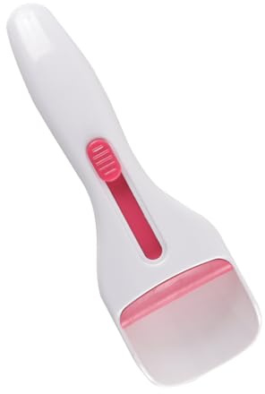Hoite Dispensador de masa para magdalenas con cuchara, botón deslizante de un solo toque para pasteles, panqueques, magdalenas, porcionado preciso, herramienta de cocina para hornear.