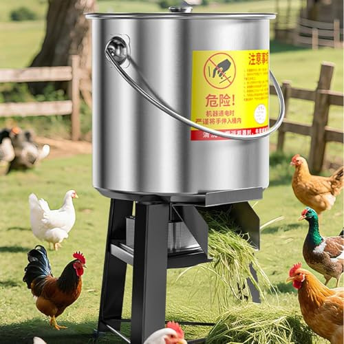 XDLYWUZIQ Procesadora De Alimentos para Aves Y Trituradora con 4 Cuchillas, 50–120 Kg/H. Picadora Multifuncional De Verduras para Granjas, Ganadería Y Ganadería. 1300W