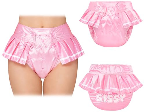 LittleForBig Washable Adjustable Reusable Waterproof Cloth Sissy School Girl Adult Diaper Wrap Cover M