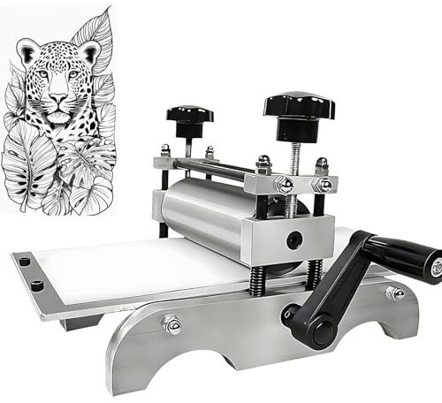 Manuell Etsningsmaskin, Bärbar Tryckpress Med Justerbar Valshöjd, Tryckstorlek 300 x 170 Mm, Lämplig För Träsnitt Och Kopparplåt, Intaglio- Och Relieftekniker