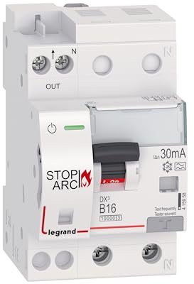 LEGRAND, DX3 AFDD 415958 - Interruptor de protección contra incendios con interruptor FI/LS B16A, 1P+NR, 10 kA, 30 mA, tipo A, 3 unidades de división