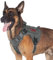 OneTigris Hundegeschirr, FIRE WATCHER Taktische Geschirr Sicherheitsgeschirr Hunde Hundeweste mit 1 Griffe und 2 D-Ring 1000D Nylon (XL, Grau)