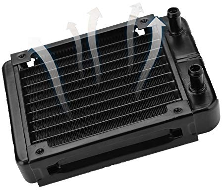 Radiatore di raffreddamento ad acqua da 120 mm, ultimo dissipatore di calore a liquido a 10 tubi con raffreddamento a U a forma di U per radiazione termica, scambiatore di calore adatto per tubi da 8-