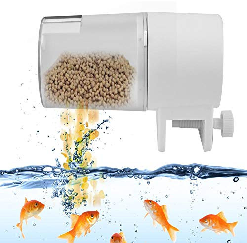AMONIDA Lunga Durata 2,17 * 2,76 * 3,94 in Due modalità Tempo di Alimentazione distributore di Cibo per Pesci, Acquario Alimentatore per Pesci, per Rane Acquario di Acquario per Tartaru