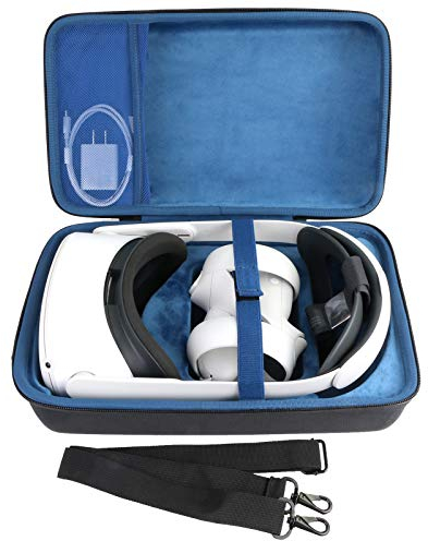 co2CREA Hart Reise Schutz Hülle Etui Tasche für PICO 4 /Meta/Quest 2 /Quest All-in-one VR Gaming Headset und Quest 2 Elite Strap (Nur Hülle, VR-Headset-Ausrüstung Nicht enthalten)