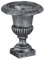 Relaxdays Vase décoratif, en Fonte, Style Vintage/Antique, pour Fleurs artificielles, HxL 23 x 19 cm, Salon, argenté