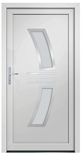 vidaXL Porta di Ingresso Destra/Sinistra Antracite e Bianco Misure Diversi