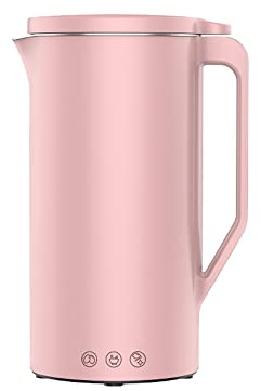 Blender De Comptoir Pour La Cuisine, 500ML Machine De Transformation Des Aliments Mixeurs De Cuisine Avec Chauffant Fonction, Hachoir Blender Juicers Pour Shakes, Smoothie, Soupes (Rose)