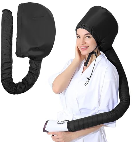 LOPHE Trockenhauben für Haare, Fönhaube Trockenhaube Schwebehaube für Locken, 2 In 1 Föhnhaube Diffuser Net Plopping Cap für Haar, Haarnetz Plopping Haube mit Verstellbarem Kordelzug