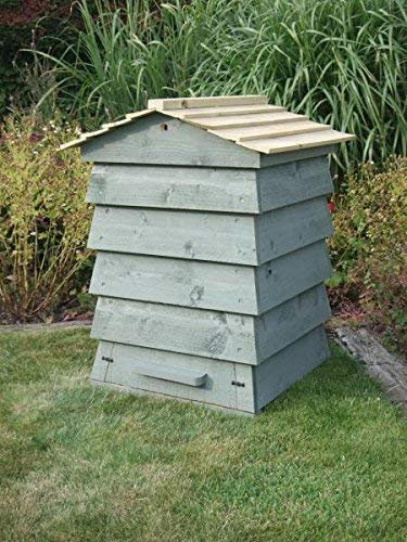 Composteur de jardin robuste en bois de saule peint pour une utilisation durable en extérieur