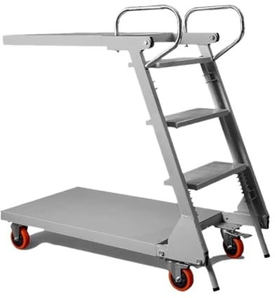 MENGLI-2024 Escabeau Pliant Voiture d'escalade d'entrepôt, étagère de supermarché, Ascenseur de Chargement Mobile Domestique, Plate-Forme d'escalade détachable Escabeau Pliable
