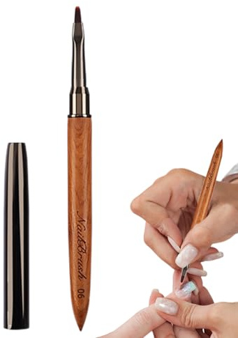 Pinceles de uñas para, pinceles de diseño de uñas - Herramientas para puntear las uñas | Pincel de esmalte de madera de sándalo para detalles finos, dibujo fino, líneas largas, uso doméstico y sal