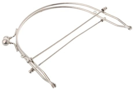 DSFIHJO Clutch per Borse Uncinetto Frizione con Manico a Forma di Borsa Chiusura a Bacio Cornice semicircolare in Metallo da 1 Pezzo Chiusure per Borse Clic Clac per Realizzare Borse(Silver)
