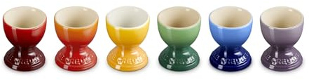 Le Creuset Stoneware Rainbow Set med 6 äggkoppar