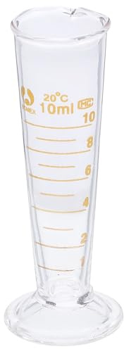 FUOYLOO 10ml Graduated Glass Measuring Cup with Scale for Laboratory Use and Kitchen Measuring Tasks, Sturdy Glass Cup for Wet and Dry Ingredients Random Color