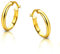 OROVI Ohrringe Damen -Creolen Gold (585) 14 kt Gelbgold - Damenohrringe aus Echtgold - Runde Hoops - Schmuck Damen - Goldener Schmuck - hypoallergene Ohrringe Gold - Ohrschmuck Hergestellt in Italien