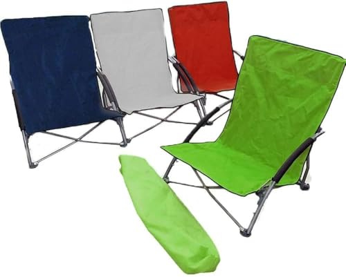 Sedia richiudibile con sacca da mare per relax spiaggia giardino piscina tessuto in poliestere-verde